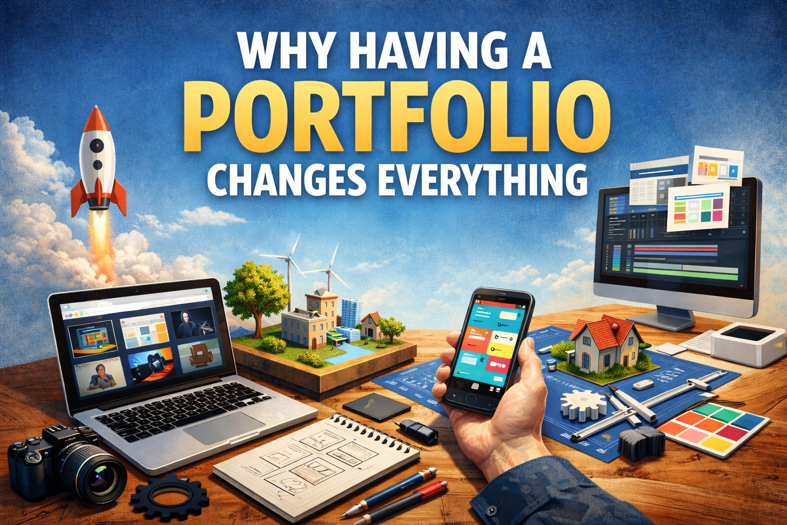 Student tech portfolio highlighting real software projects and UI case studies