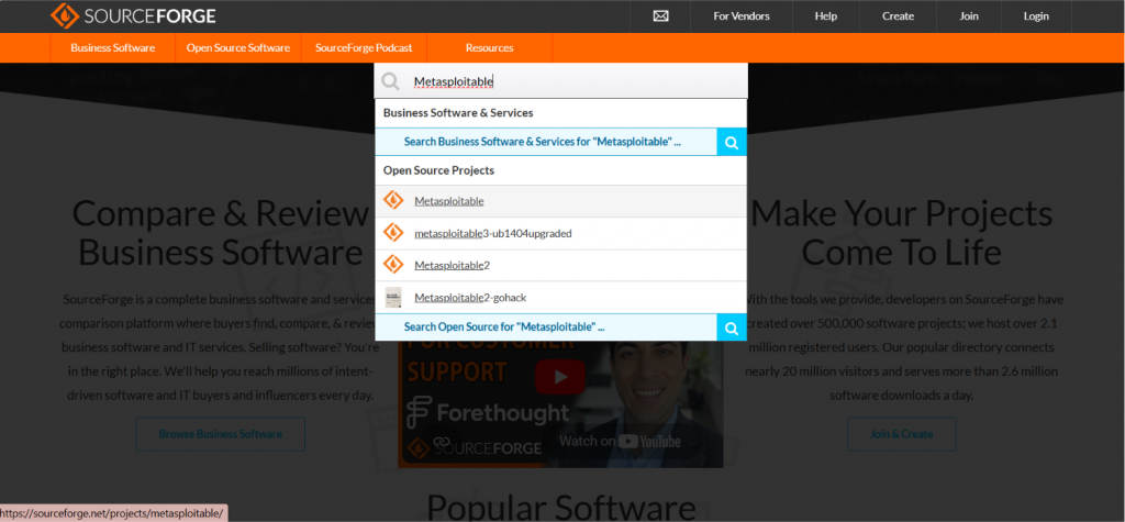 Downloading Metasploitable2