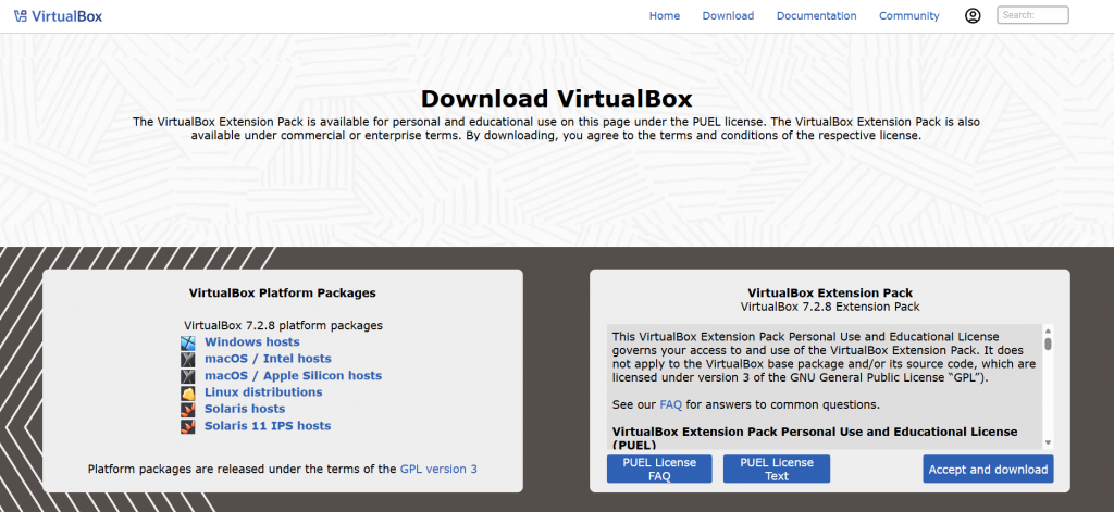 Downloading VirtualBox 2