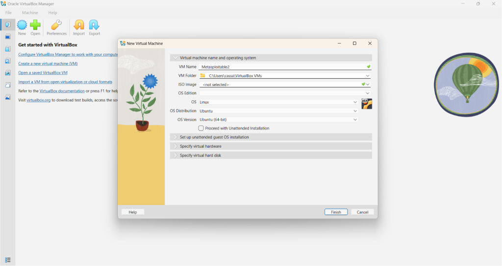 Metasploitable2 in VirtualBox