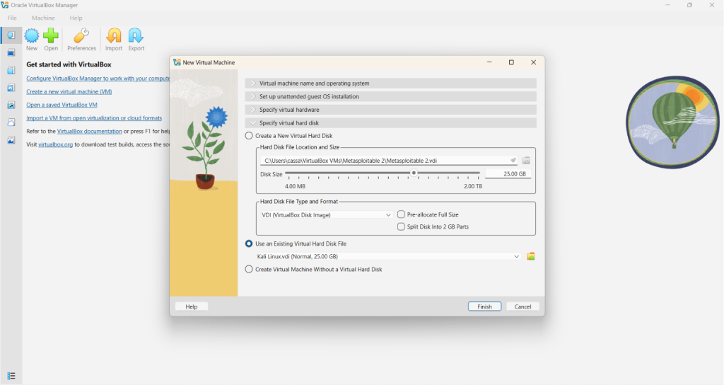 Metasploitable2 in VirtualBox 3