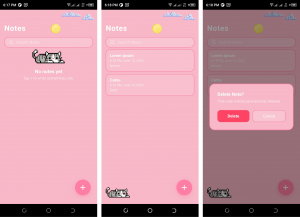 The adaptation of the mockup into CapacitorJS android application