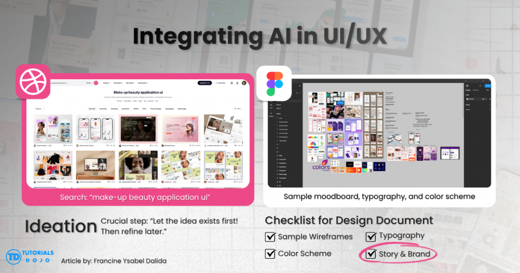 Step 1 - Ideation with Dribble and Figma