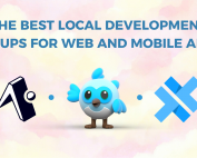 Comparison graphic for local web and mobile app development setups using Expo, Flutter, and Capacitor.