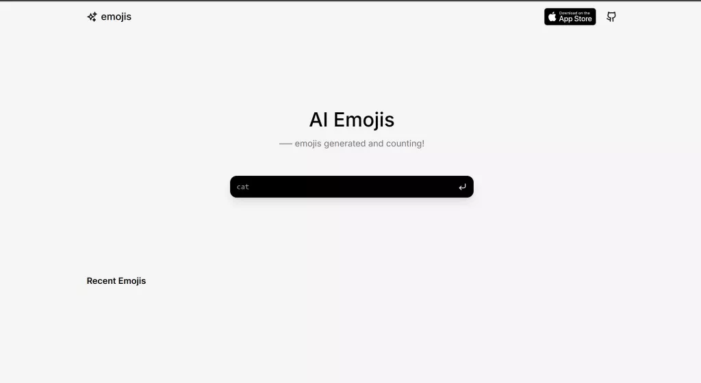 AI Emoji Generator Plain Home Page
