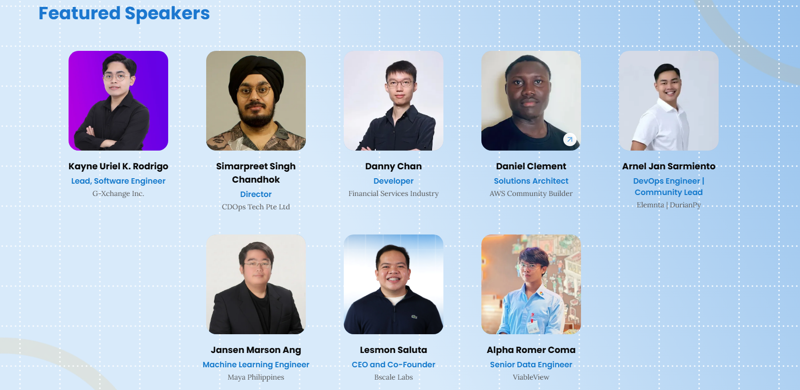 AWS Community Day Manila 2026 - Featured Speakers
