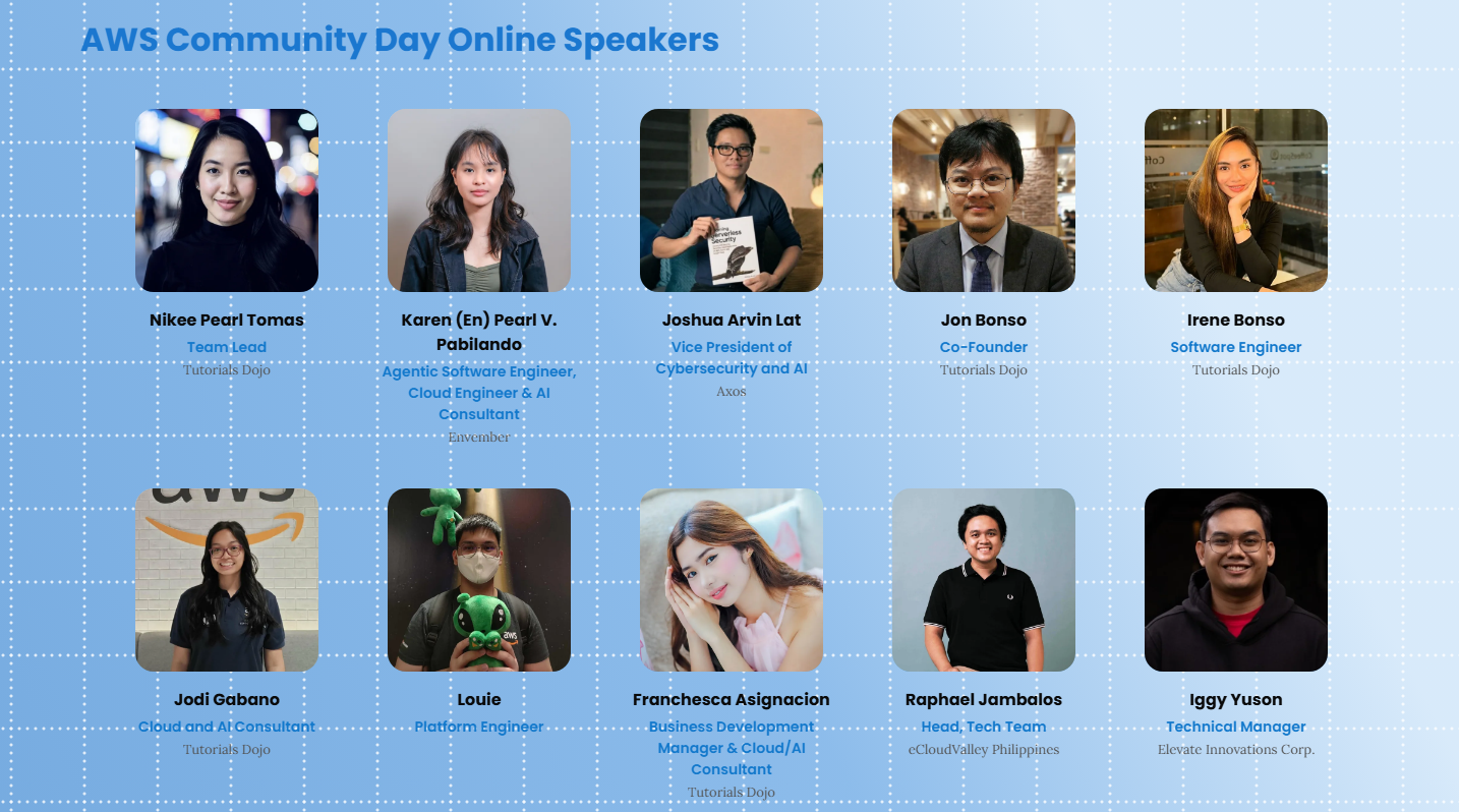 AWS Community Day Manila 2026 - Online Speakers