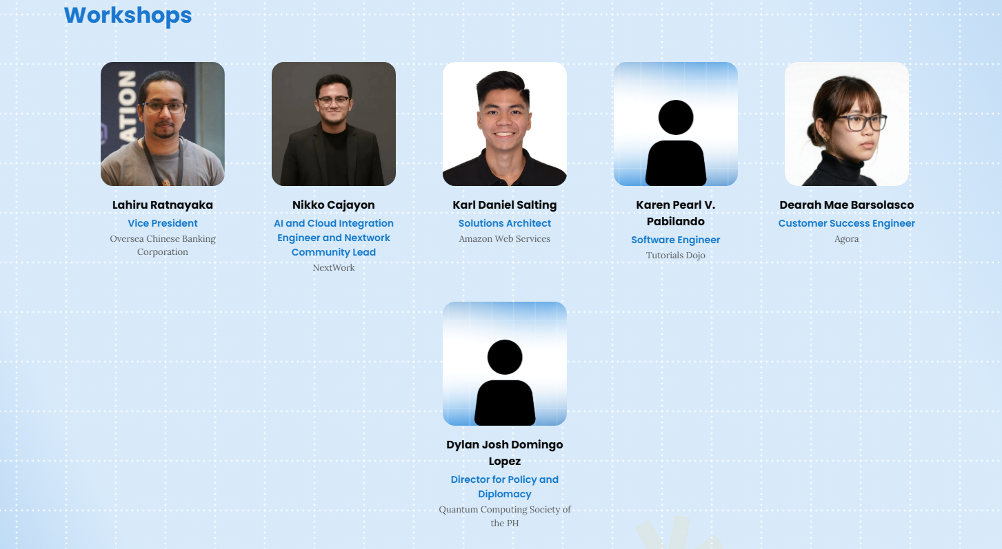 AWS Community Day Manila 2026 - Workshop Speakers